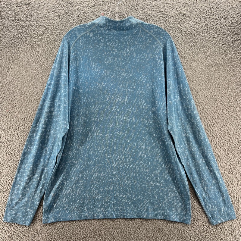 Lululemon Shirt Mens Extra Large Blue Metal Vent Tech 1/2 Zip Pullover Training gallery