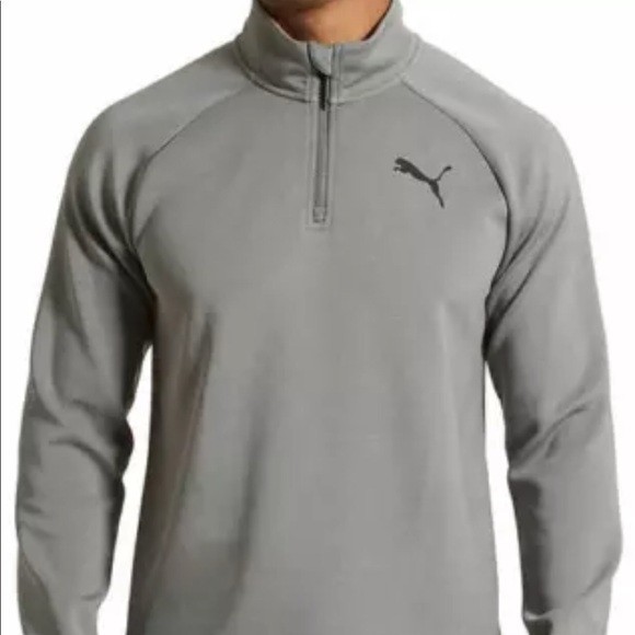 PUMA LOGO Men's Active 1/4 Zip Pullover Long Sleeve Stretch - Size XL New w/Tags