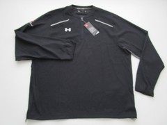Mens XL Under Armour Windshirt Long Sleeve 1/4 zip pullover black