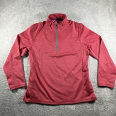 Vineyard Vines Performance Pullover Mens Large Red 1/4 Zip Golf Athletic Preppy