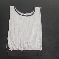 Vintage 80s Indy Knit Mesh Jersey Tank Top Vest Size M Made in USA Retro