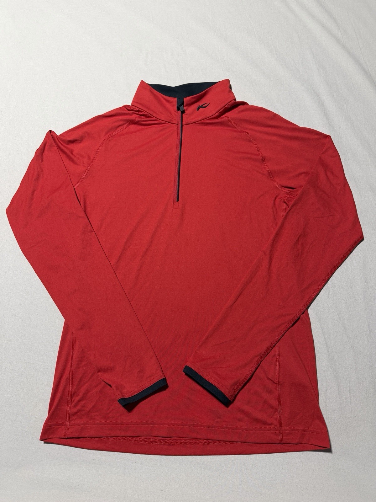 KJUS Feel Half Zip Mens Size 50 Medium Red UPF50+ Golf Casual gallery