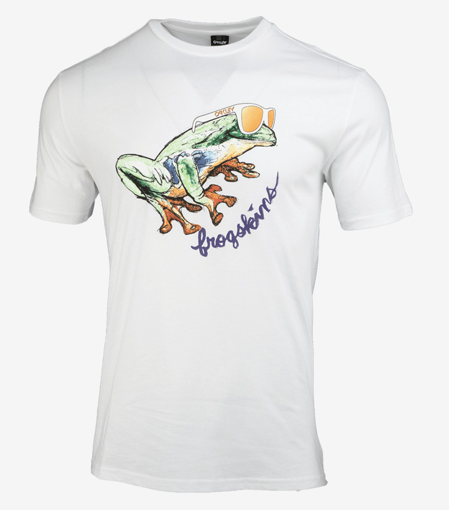 OAKLEY Men Jupiter Frog S/S T-Shirt White Casual Tee Top Shirts FOA401736100