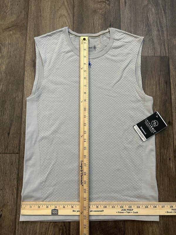 Smartwool Intraknit Merino Wool Slim Base Layer Cycle Tank Top Men’s Sz L Gray gallery