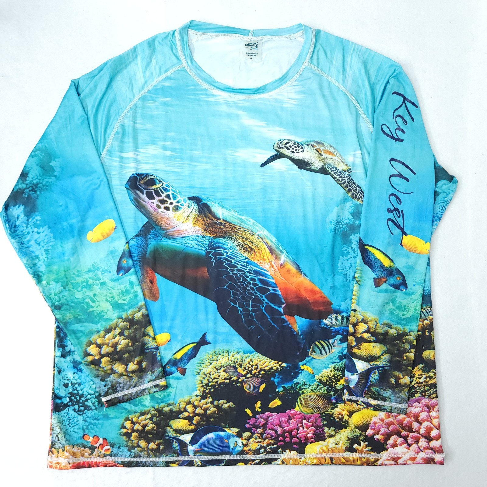 Uzzi Key West XXL Vacation Active Shirt Fishing Stretch Long Sleeve Sea Turtles gallery