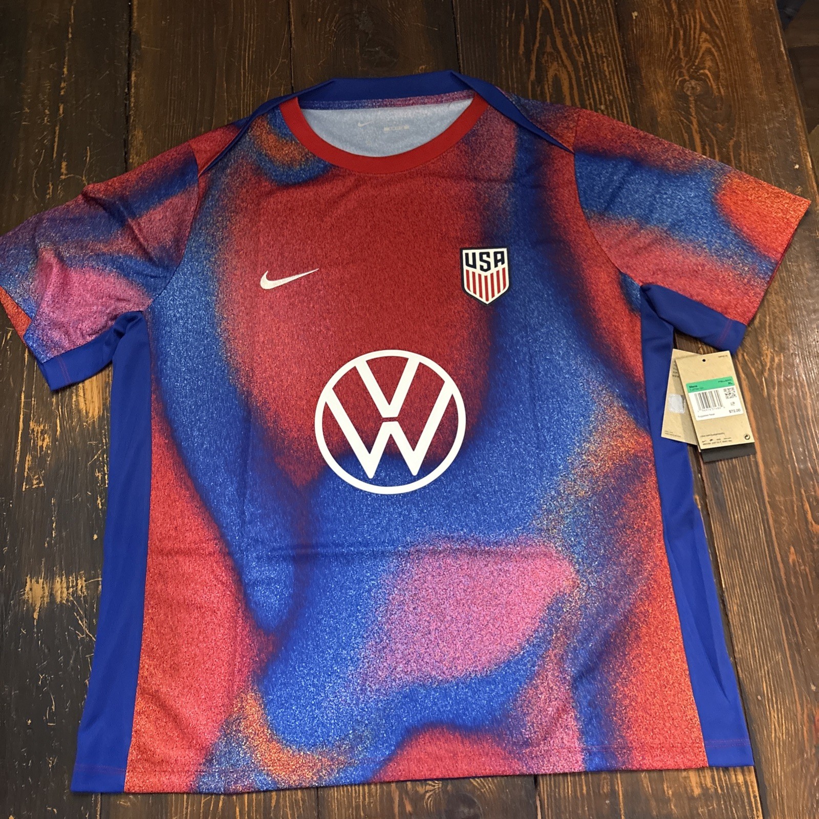 Nike USMNT Academy Pro Pre-Match Short Sleeve Team USA FJ2734-101 Size XL gallery