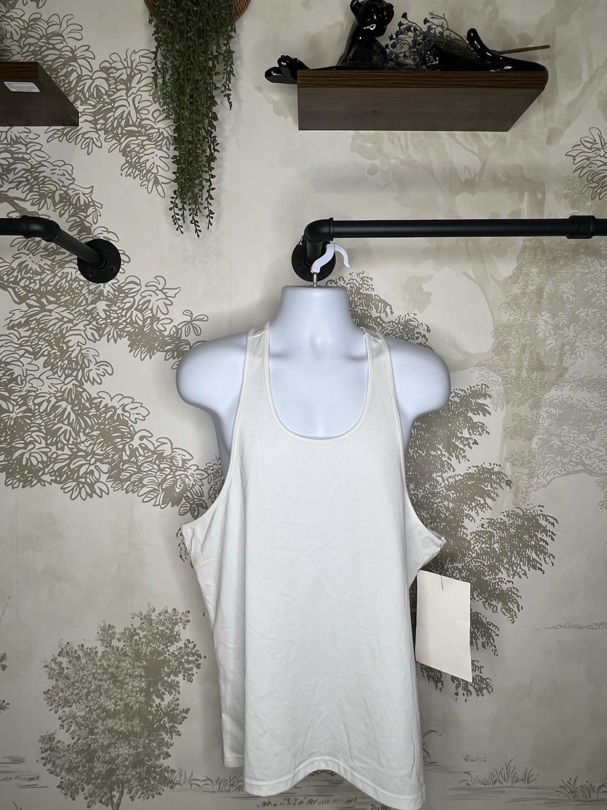 YOUNGLA (YP3045) THIN FABRIC TANK TOP MEN's Size XL White NWT gallery