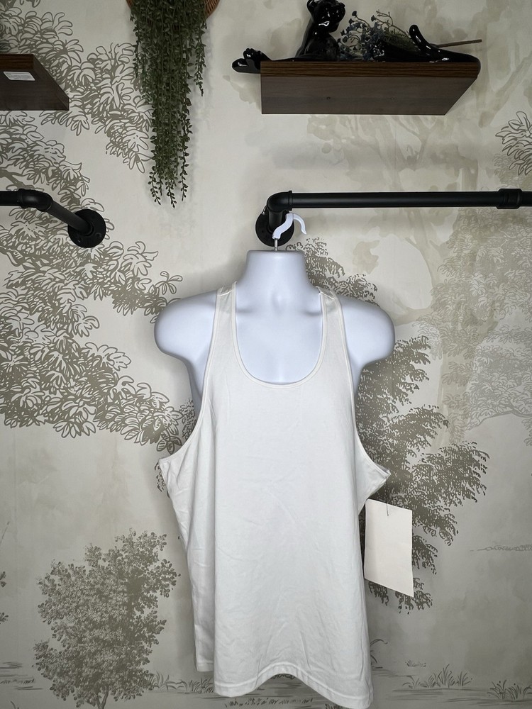 YOUNGLA (YP3045) THIN FABRIC TANK TOP MEN's Size XL White NWT