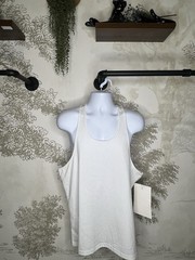 YOUNGLA (YP3045) THIN FABRIC TANK TOP MEN’s Size XL White NWT