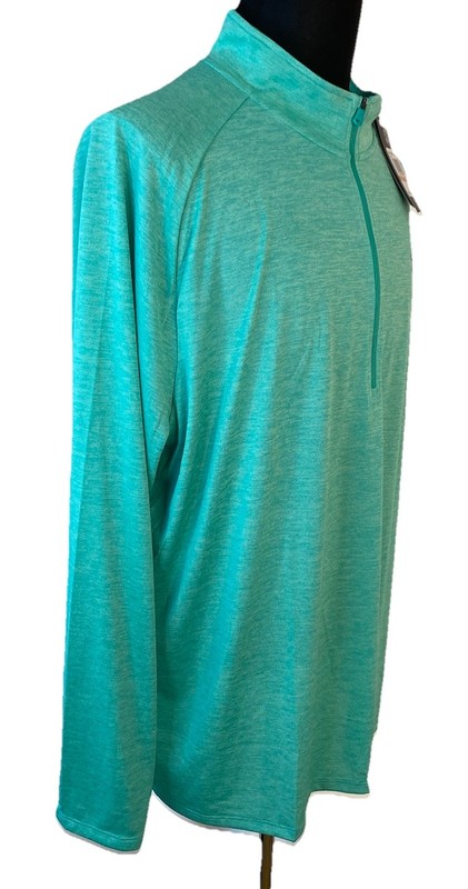 Under Armour Pullover Mens 3X Teal UA Tech 2.0 1/2 Zip-Up 1328495 Heat Gear NEW gallery