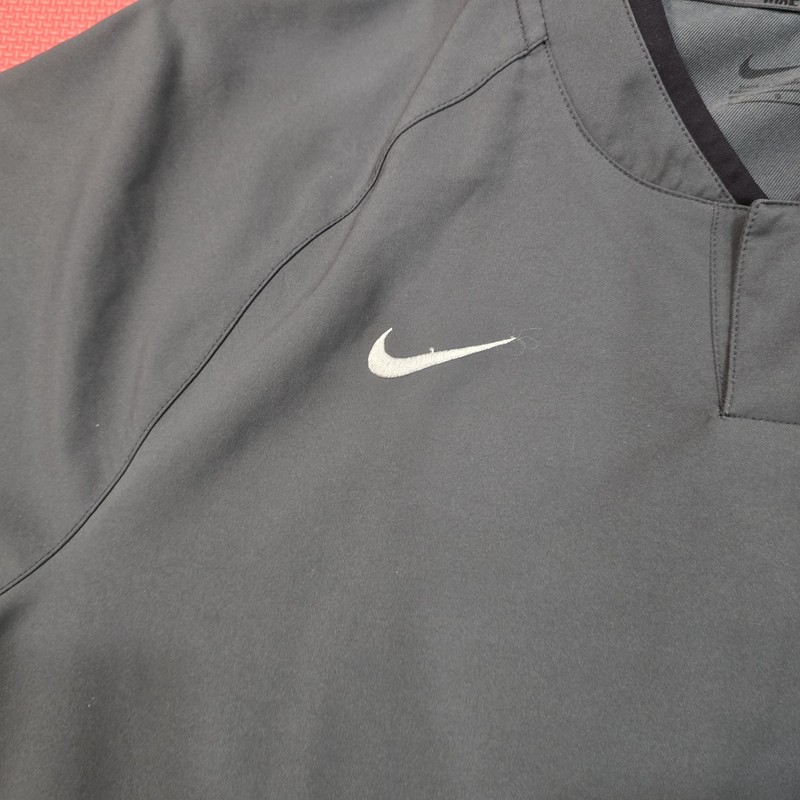 Nike Ridge Baseball Training Pullover Windshirt Gray Men's Large Short Sleeve gallery