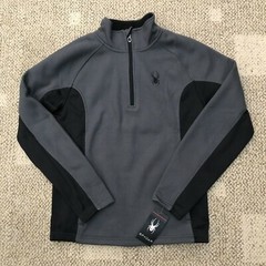 Spyder 1/2 Zip Top Shirt Pullover Fleece Lined Polar Grey Men’s Small S