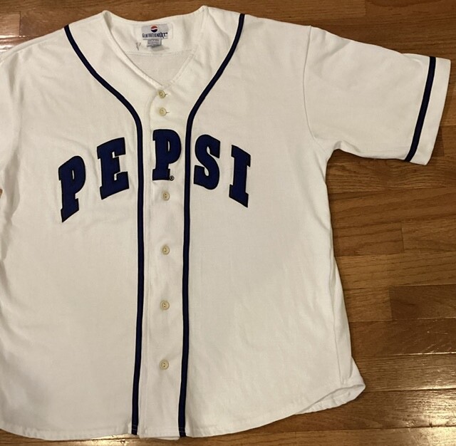 PEPSI Generation Next Promo Baseball Jersey Shirt Men's Sz L/XL Short Sleeve 90s gallery