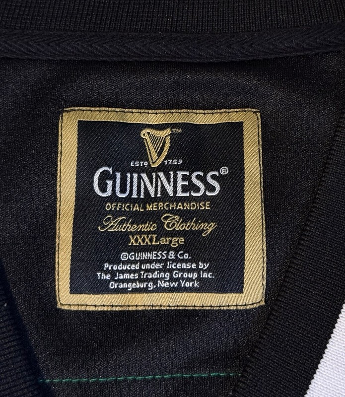 Guinness Ireland Mens XXXL Green Black 1759 Sewn Stitched Dublin Hockey Jersey gallery