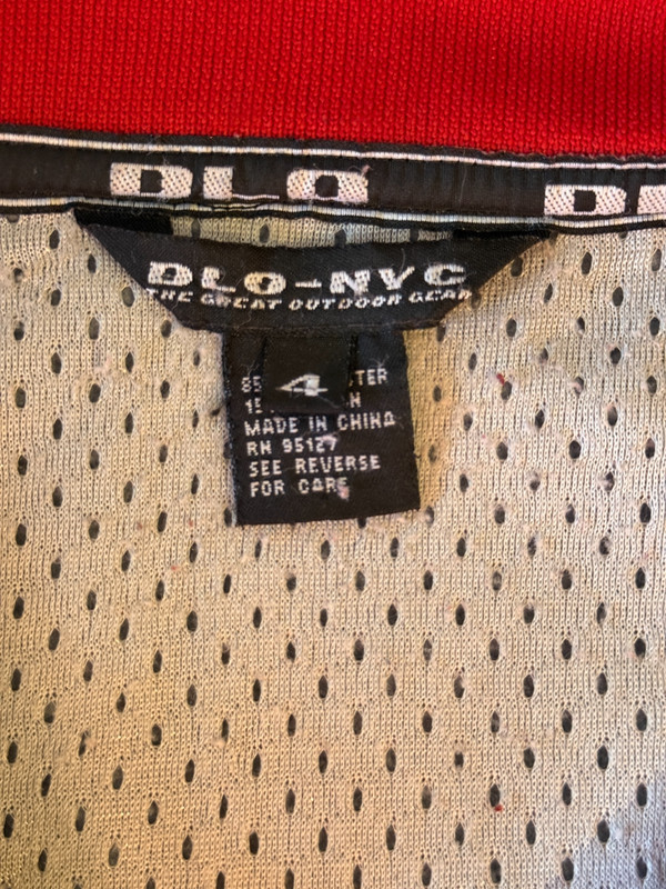 DLO Inc Bowling Jersey Mens Size 4 fits XL-XXL Red/Gray 1/4 Zip Long Sleeve gallery