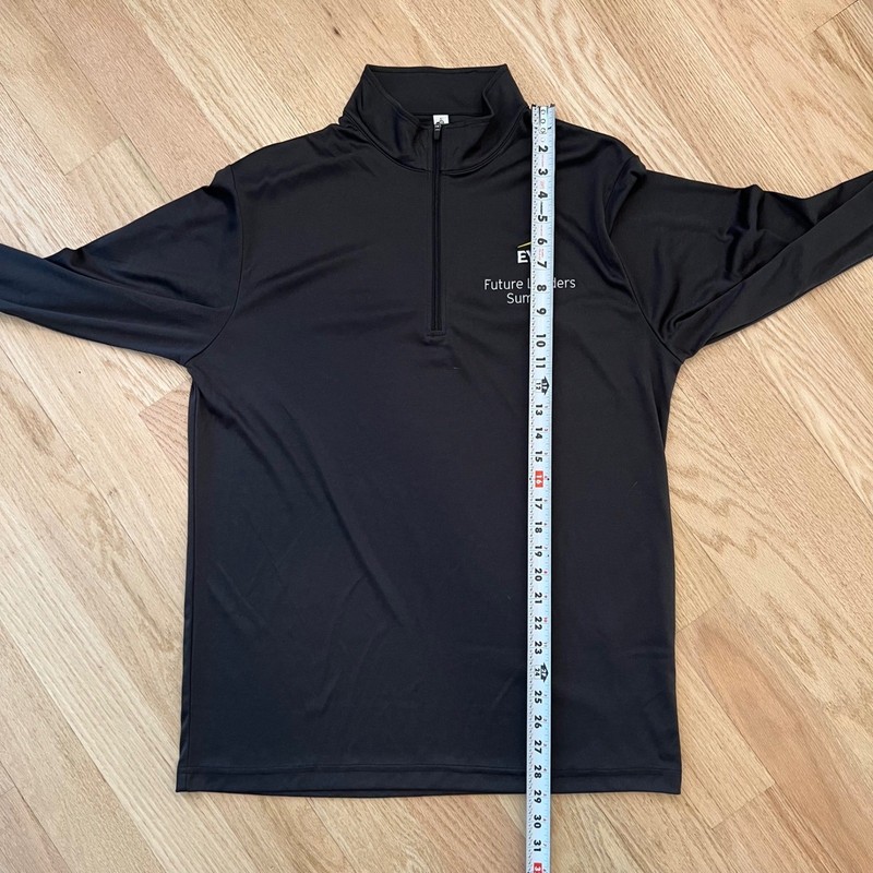 Team 365 Black EY Future Leaders Summit Quarter Zip Pullover Men's Size L Logo gallery