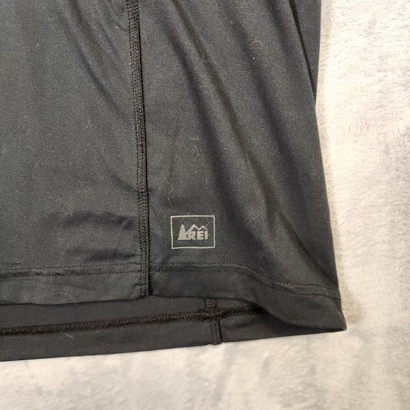 REI Shirt Mens XL Black Mock Neck 1/4 Zip Vented Athletic Gym Training Hiking gallery