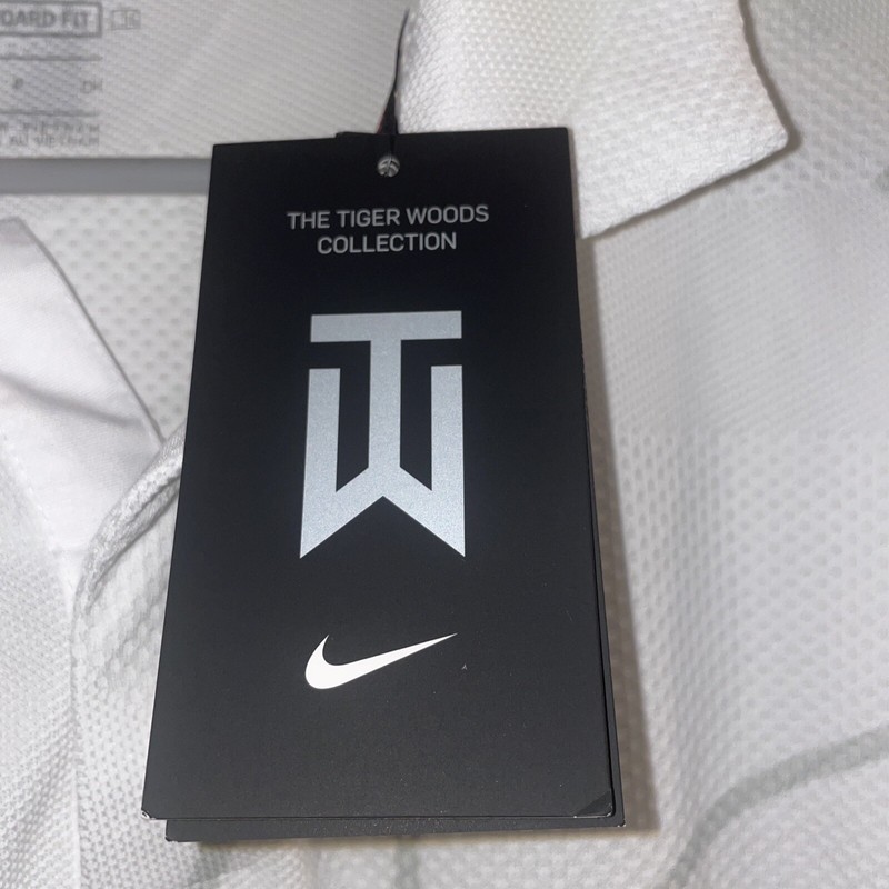 MEN’S NIKE DRI-FIT TIGER WOODS POLO SHIRT PHOTON DUST BLACK CU9784 025 sz Small gallery