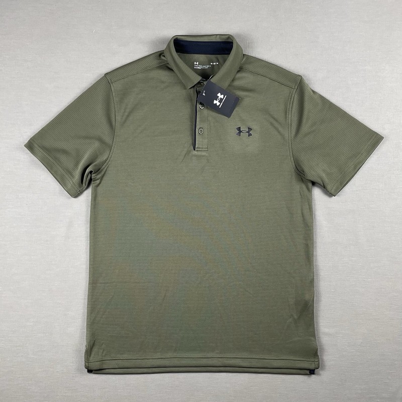 NWT Under Armour Shirt UA Tech Polo Men's M Loose Fit Green Performance Golf NEW gallery
