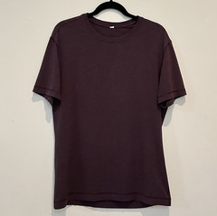 Lululemon Shirt Men’s Large 5 Year Basic Tee Heathered Bordeaux Drama Burgundy