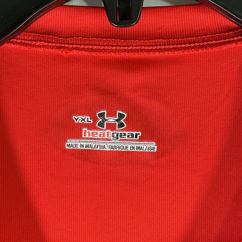 Under Armour HeatGear Long Sleeve Compression Shirt Red Size YXL gallery