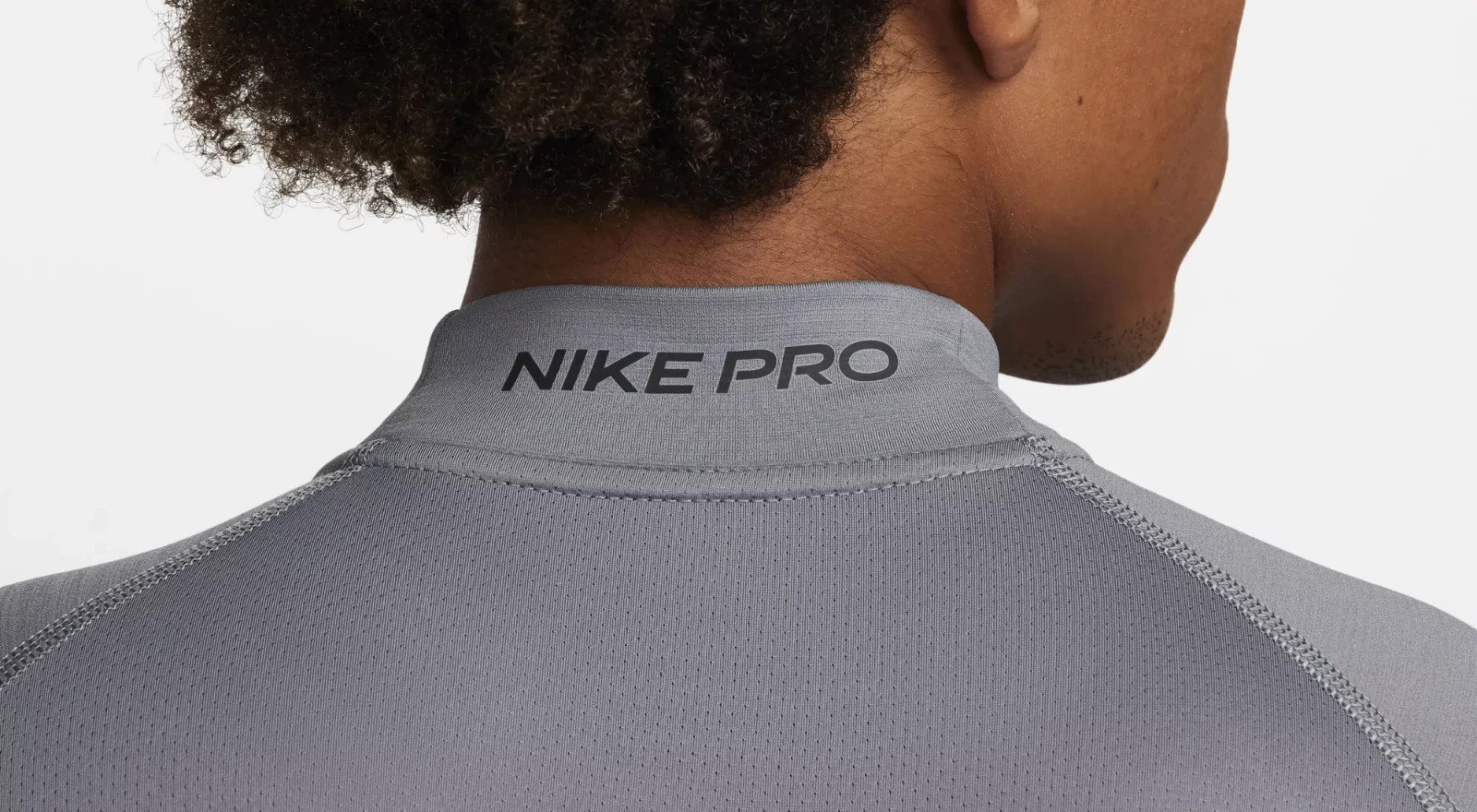 Nike Men's Pro Dri-FIT Warm Mock Neck Long Sleeve Shirt Smoke Grey S gallery