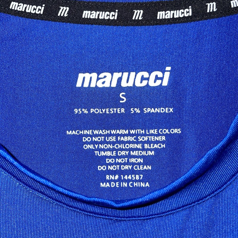 Marucci 3/4 Sleeve Performance Base Layer Shirt Men's Size Small Royal Blue gallery
