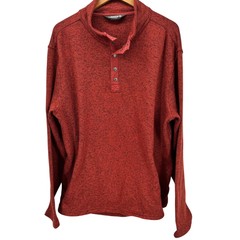 Mountain Khakis 1/4 Snap Mens XL Norris Classic Fit Pullover Rust Orange