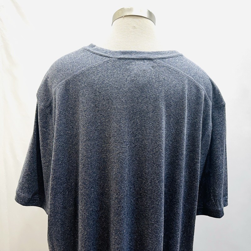 NEW APT. 9 Men Pullover Short Sleeve Crew Neck Partial Button Gray Shirt Sz 2XB gallery