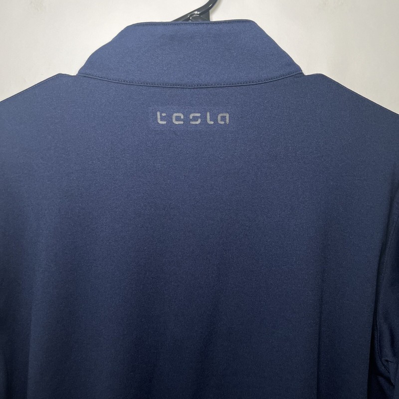 TESLA 1/4 Zip Performance Pullover Mens Size S Small Navy Blue Long Sleeve Shirt gallery