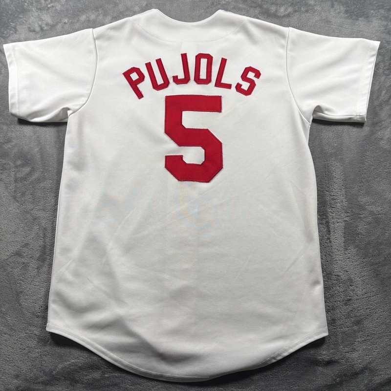 Vintage St. Louis Cardinals Jersey Mens Medium #5 Albert Pujols Button Front gallery
