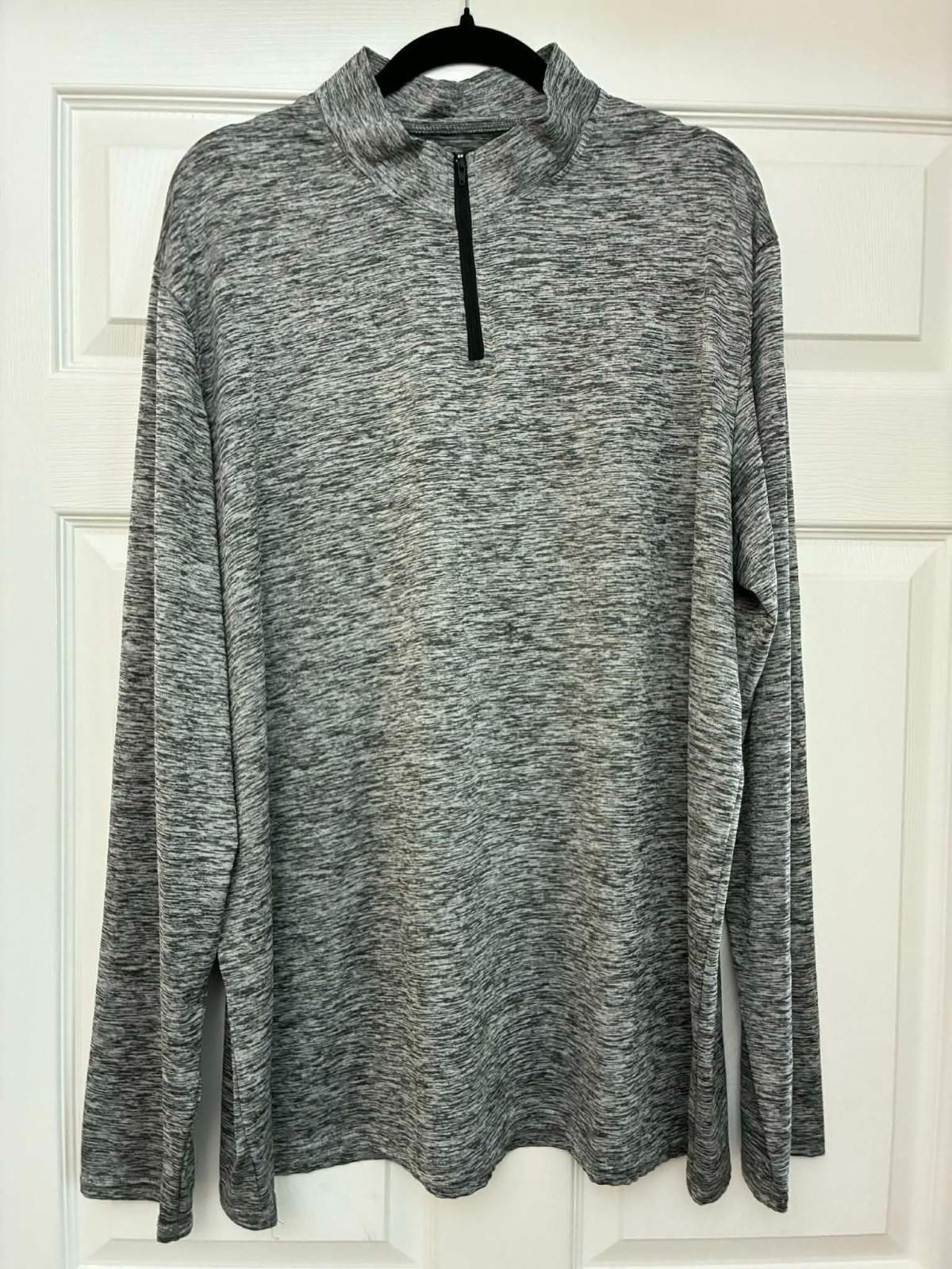 Real Essentials 1/4 Zip Pullover XL Gray Athletic Performance Shirt Mens gallery