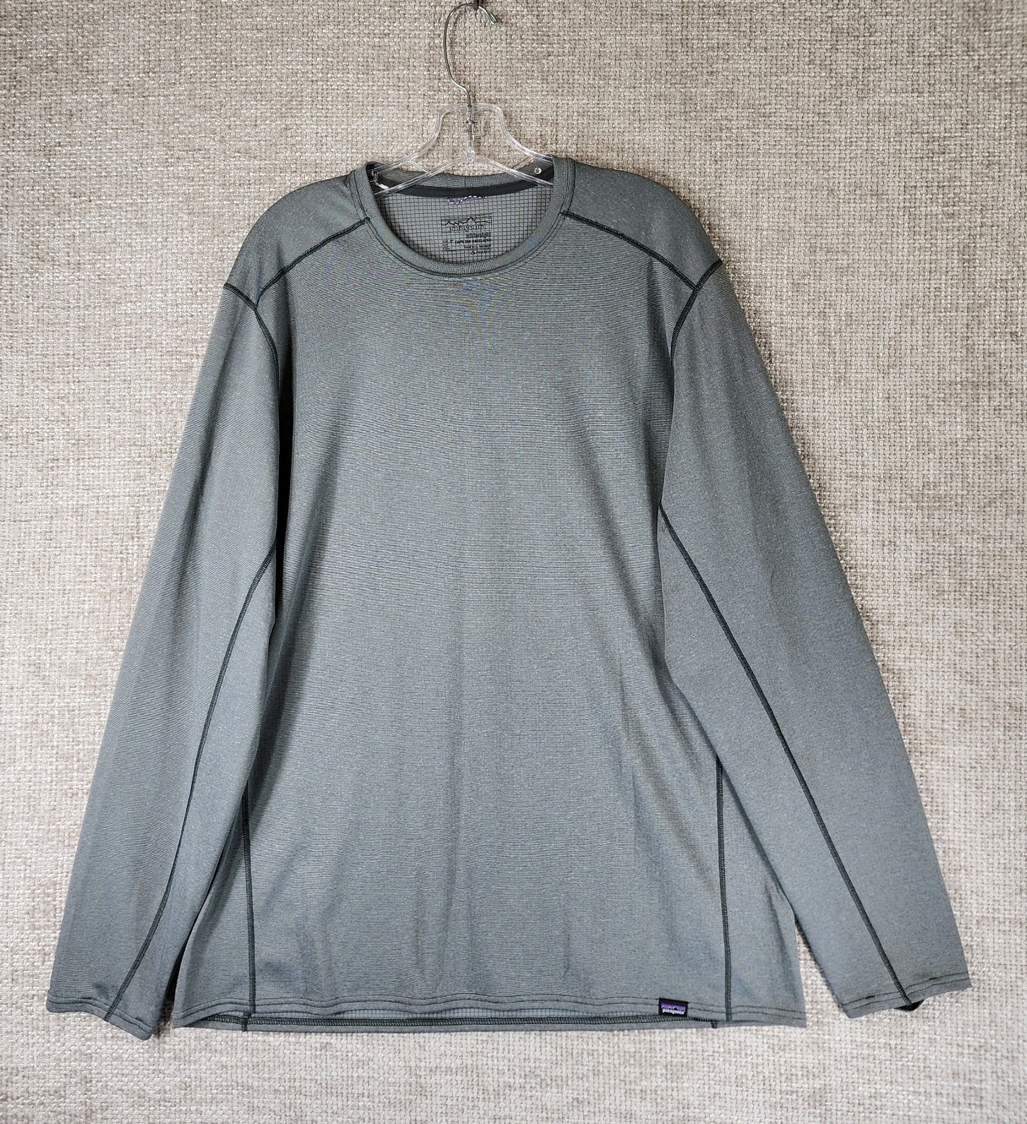 Patagonia Midweight Capilene Baselayer Shirt Mens XL Gray Crew Neck Long Sleeve gallery