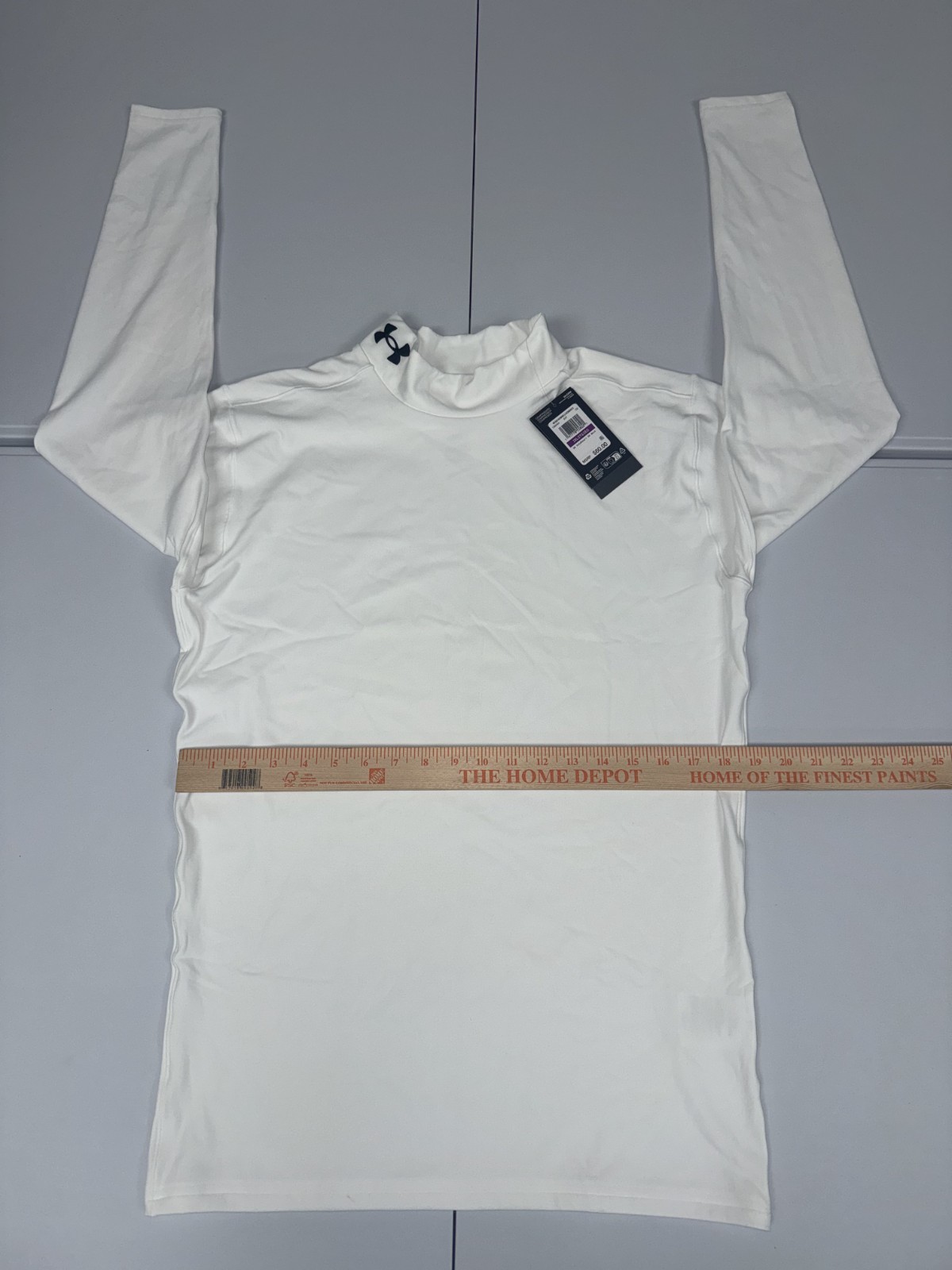 Under Armour Men's ColdGear OG Mock Neck Compression Long Sleeve White Pick Size gallery