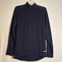 Pearl Izumi Vintage Navy Blue X-Static 1/4 Zip Long Sleeve Pullover Men’s Large