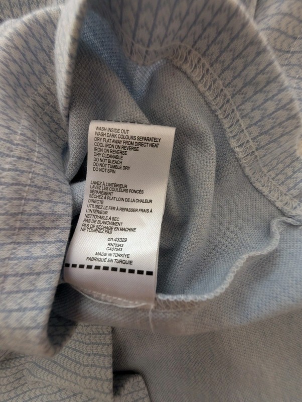 Guide London Premium Knit Polo Shirt Golf Men Blue Gray/White Size Large gallery