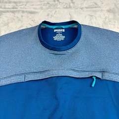 Duluth Shirt Mens Large Blue Boundary Layer Fleece Crew Zip Pocket Outdoors