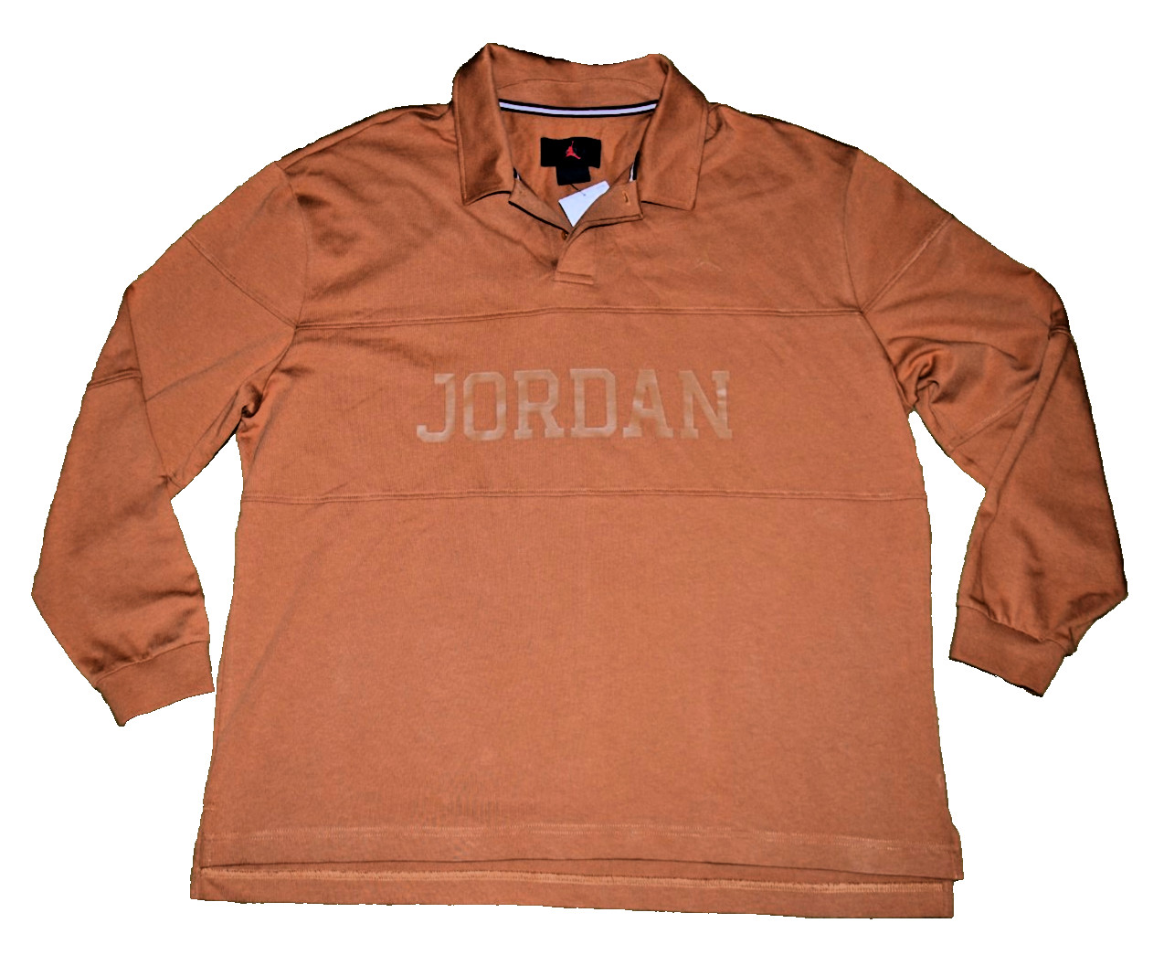 Nike Jordan Essentials Long-Sleeve Rugby Top Brown Men's XXL FV7261 NWT gallery