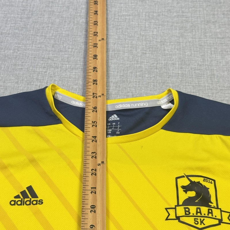 Adidas 2016 Boston Marathon T-Shirt Mens L Yellow Jersey Short Sleeve Running gallery
