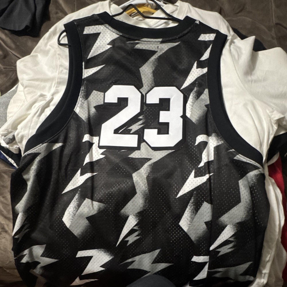 Jordan Big & Tall 3XL Mesh Jersey Tank Black/Gray/White Graphic #23 Poly