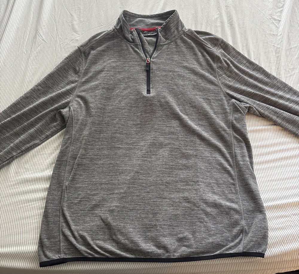 Avalanche Men's Quarter Zip Stand Up Collar Size XL Grey