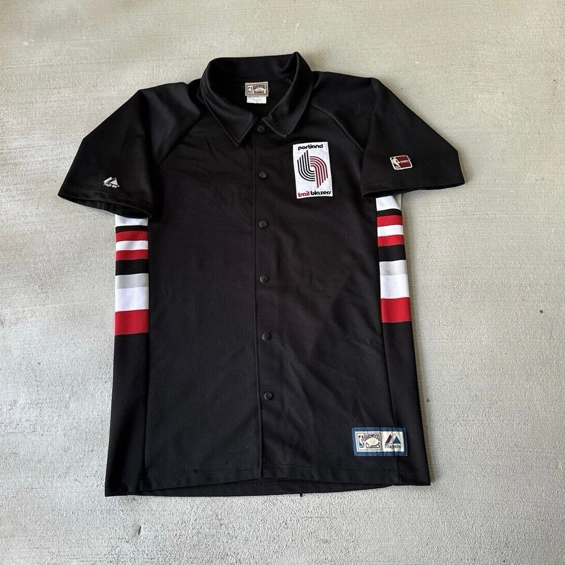 VINTAGE Y2K HARDWOOD CLASSICS NBA BAGGY COLLARED JERSEY PORTLAND BLAZERS (XL) gallery