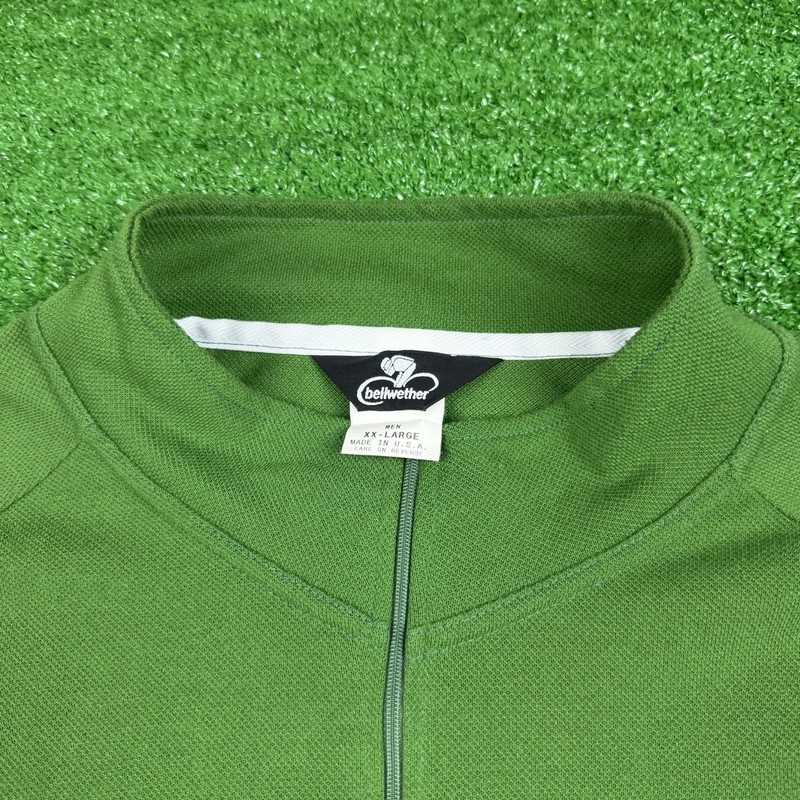 Vintage Bellwether Cycling Jersey Mens XX-Large Green 1/2 Zip Performance USA gallery