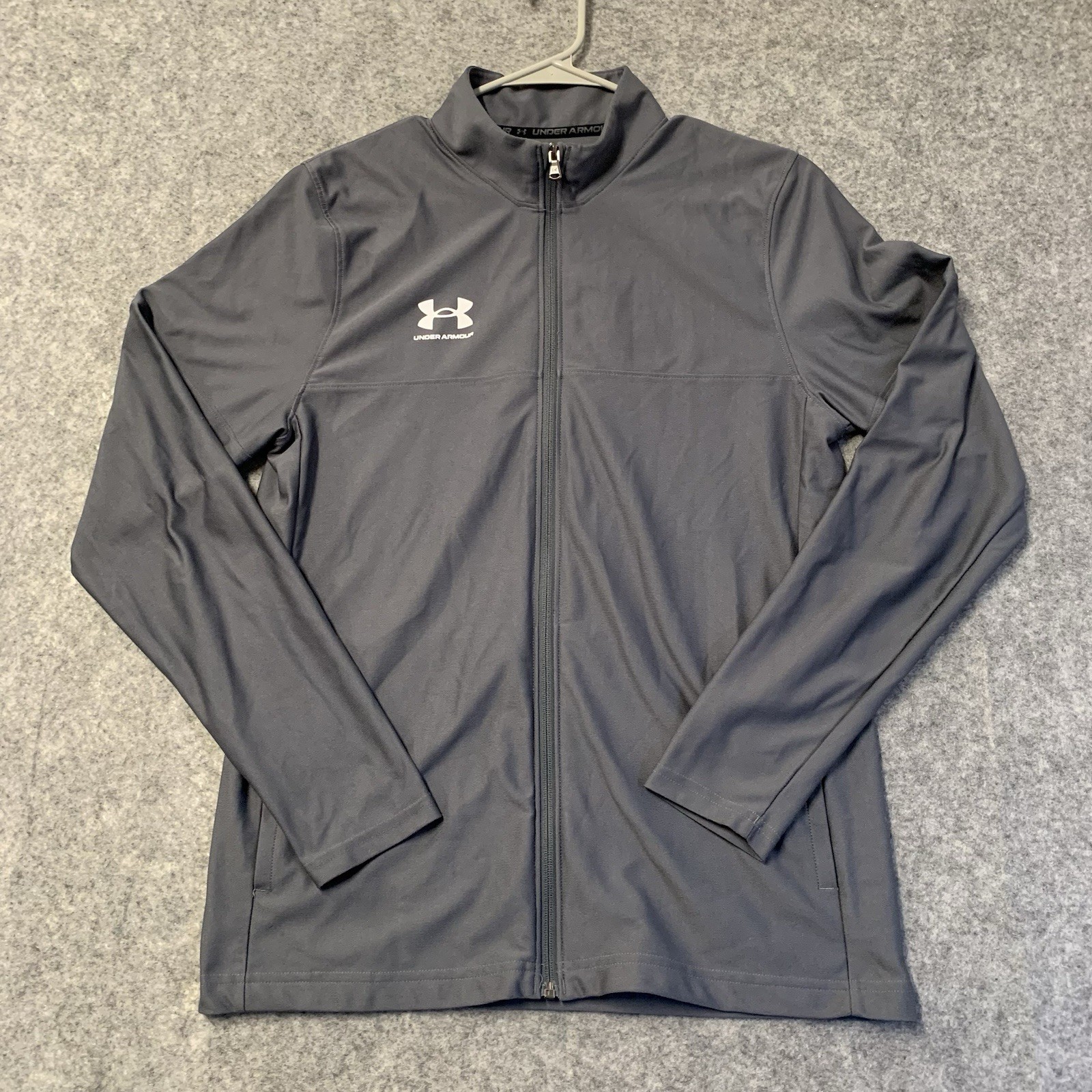 Under Armour Full Zip Jacket Mens M Gray Fitted Long Sleeve gallery