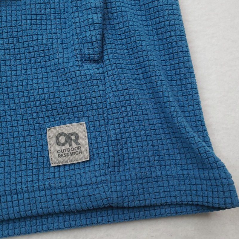 Outdoor Research Trail Mix Snap Pullover Mens Extra Large Blue Grid Fleece gallery