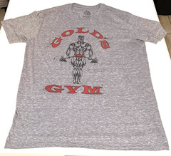 Gold’s Gym EXTRA LARGE XL HEATHERED GRAY T-Shirt USED GOOD CONDITION SMALL STAIN