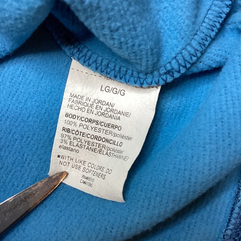 Under Armour Men's UA Storm Sz L Sweater Fleece 1/4 Zip Pullover Blue Teal Golf gallery