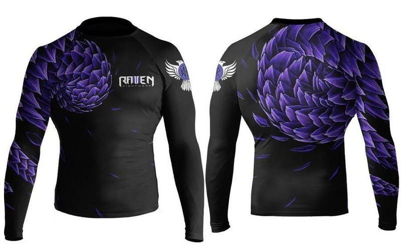 Raven Fightwear Ranked BJJ Men's Long Sleeve Rashguard Various Colours & Styles gallery