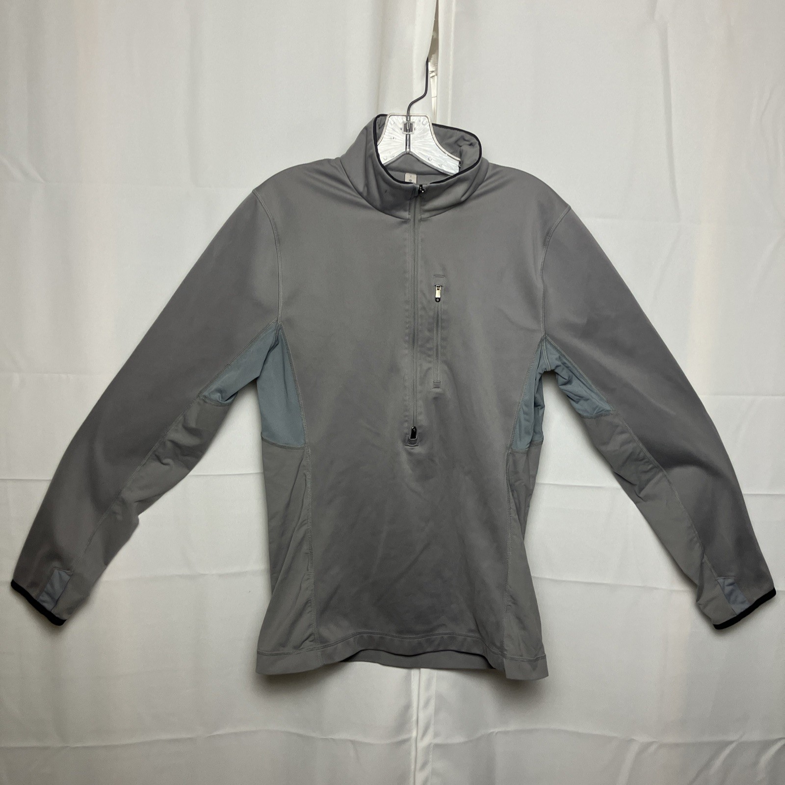 Lululemon Men's Barricade 1/2 Zip Wind Water Resistant Black Small Ambient Grey gallery