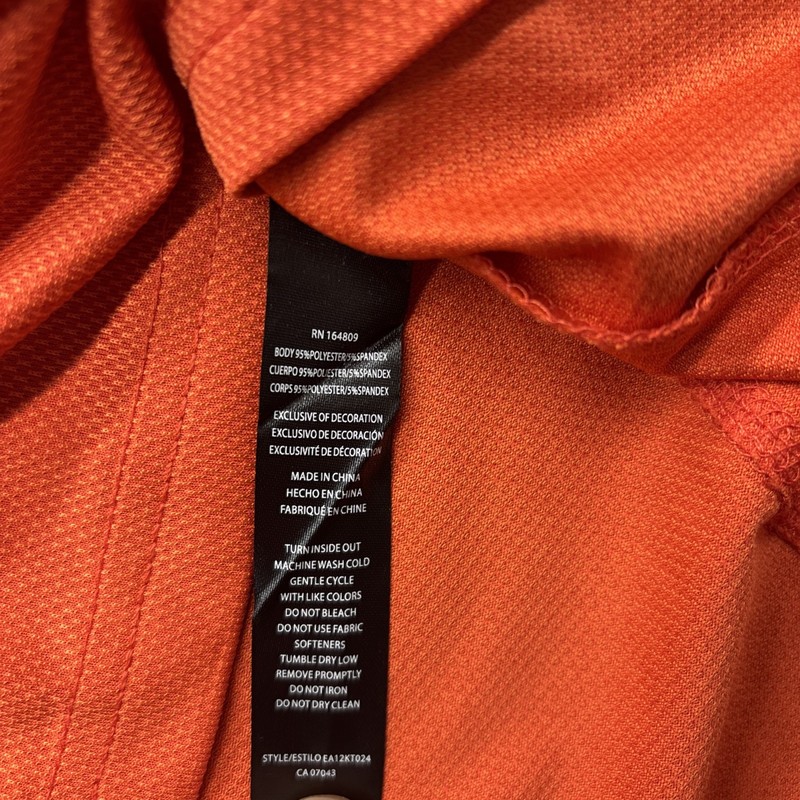 Eddie Bauer Motion Shirt Men Large Orange V Neck Performance Short Sleeve NWT$68 gallery